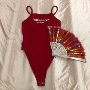 Valentine’s Day Red Influencer Bodysuit